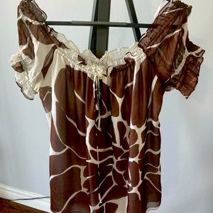 Silk top over the shoulder Milly